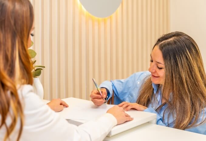 A client consultation